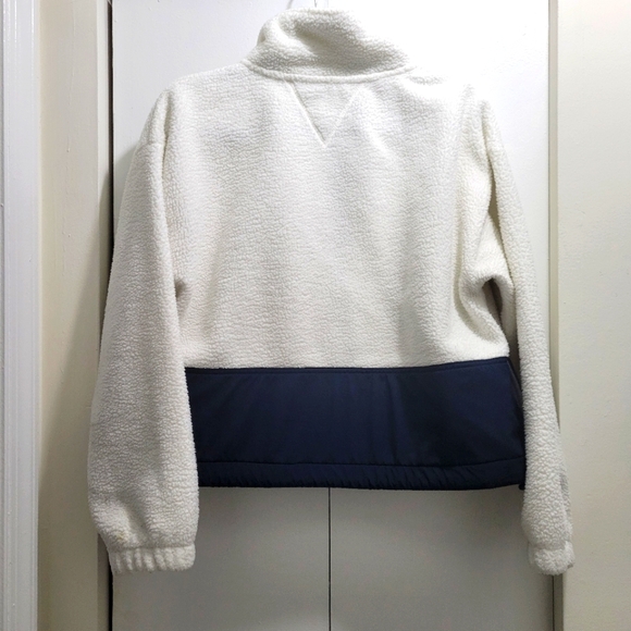 Tommy Hilfiger Women's Full Zip Cropped Teddy Fleece Jacket size M - Picture 8 of 13